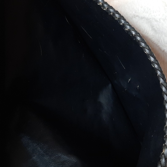 Vintage Leather clutch patchwork handbag brown - Picture 4 of 5